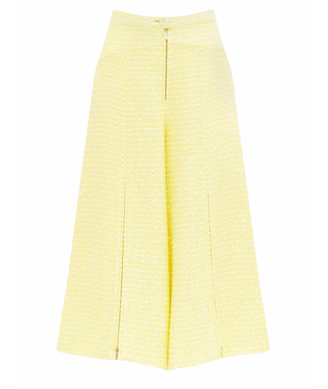 CHANEL Желтые хлопковые брюки широкие, фото 8
