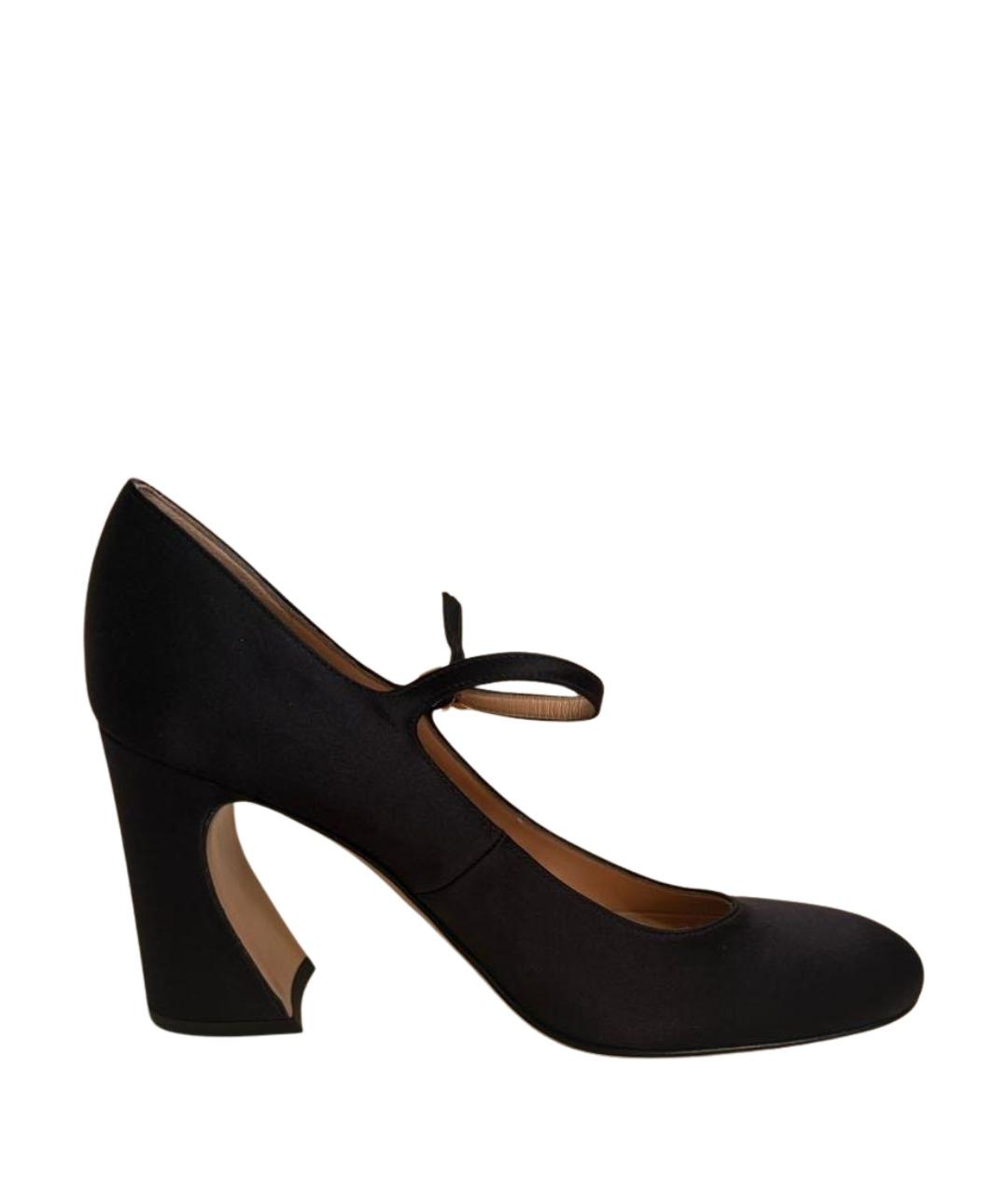 GIANVITO ROSSI Черные текстильные туфли, фото 1