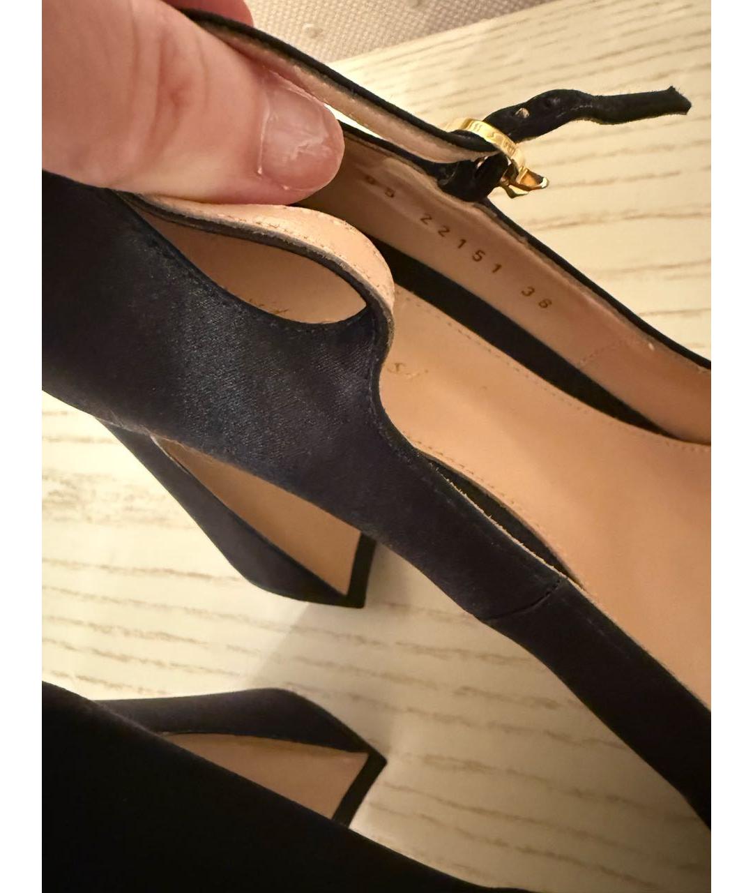 GIANVITO ROSSI Черные текстильные туфли, фото 3