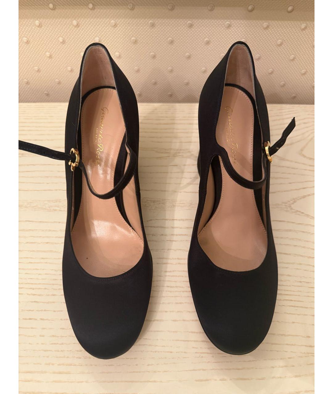 GIANVITO ROSSI Черные текстильные туфли, фото 2