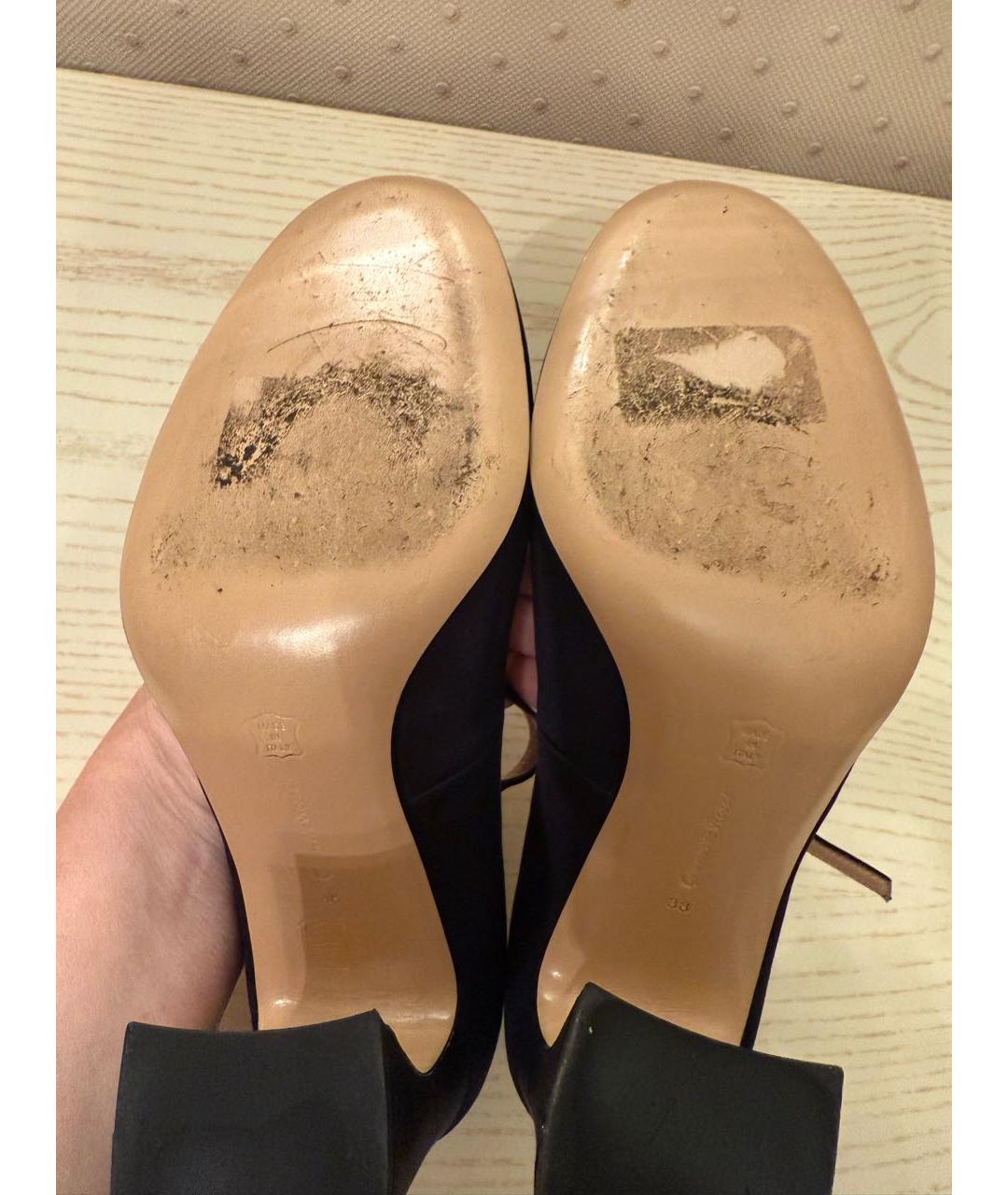 GIANVITO ROSSI Черные текстильные туфли, фото 4