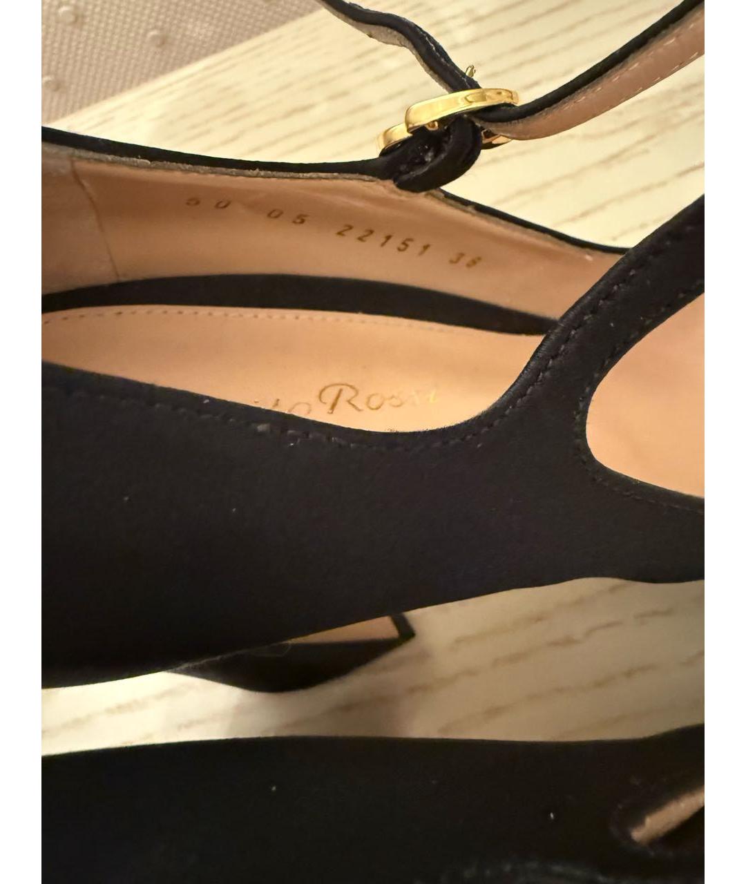 GIANVITO ROSSI Черные текстильные туфли, фото 7