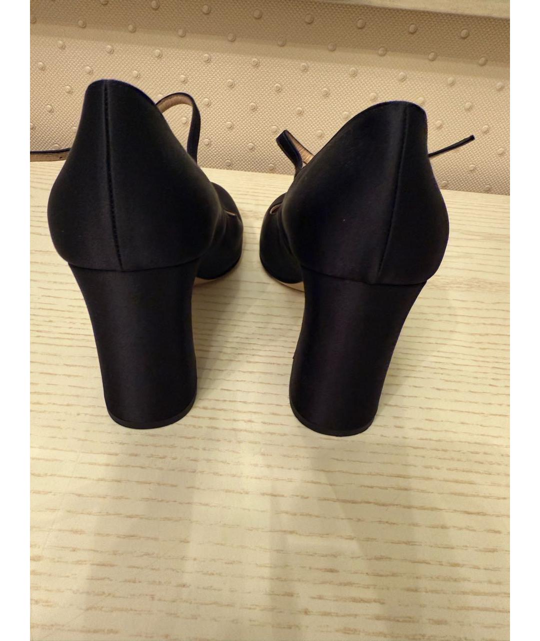 GIANVITO ROSSI Черные текстильные туфли, фото 5