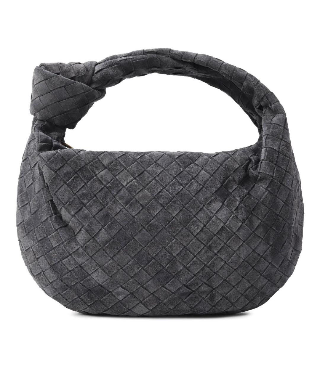 BOTTEGA VENETA Серая замшевая сумка с короткими ручками, фото 5