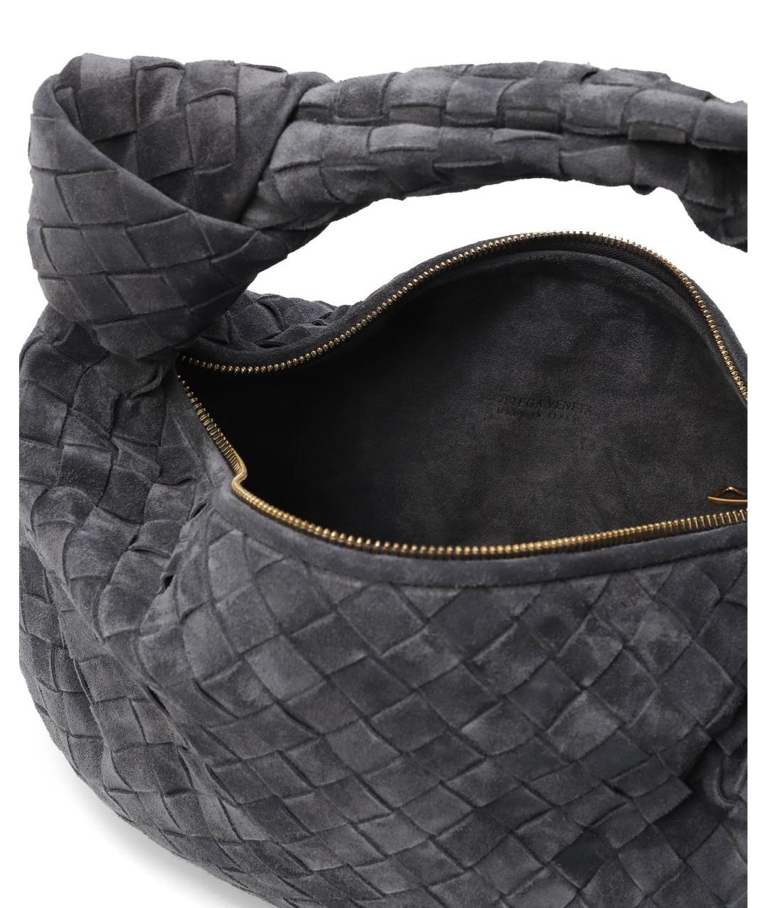 BOTTEGA VENETA Серая замшевая сумка с короткими ручками, фото 3