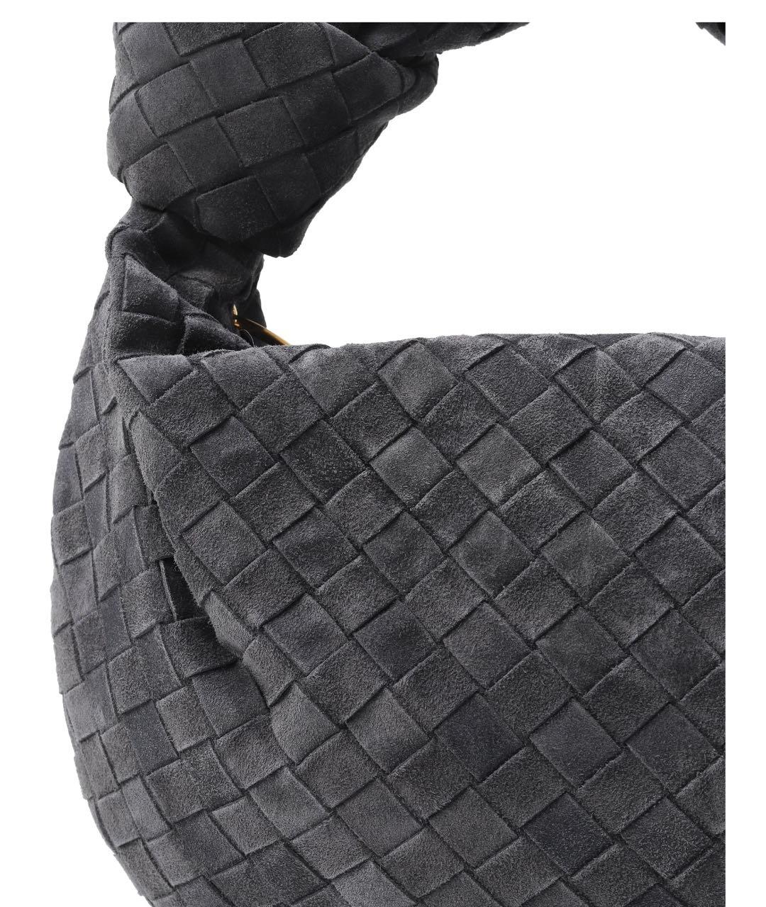 BOTTEGA VENETA Серая замшевая сумка с короткими ручками, фото 2