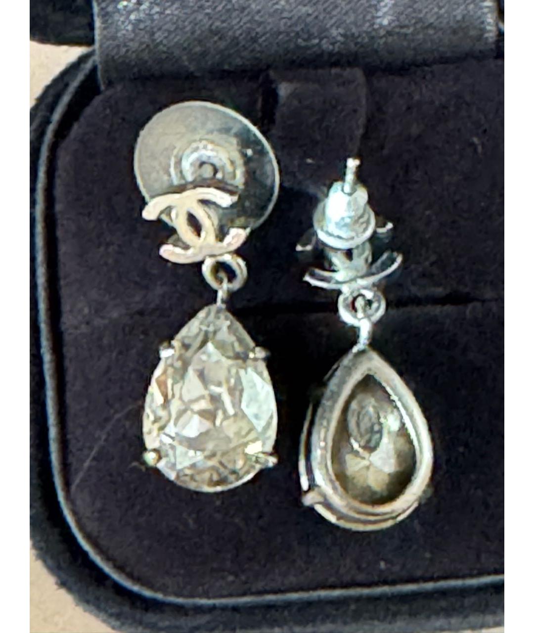 CHANEL Серебряные металлические серьги, фото 4