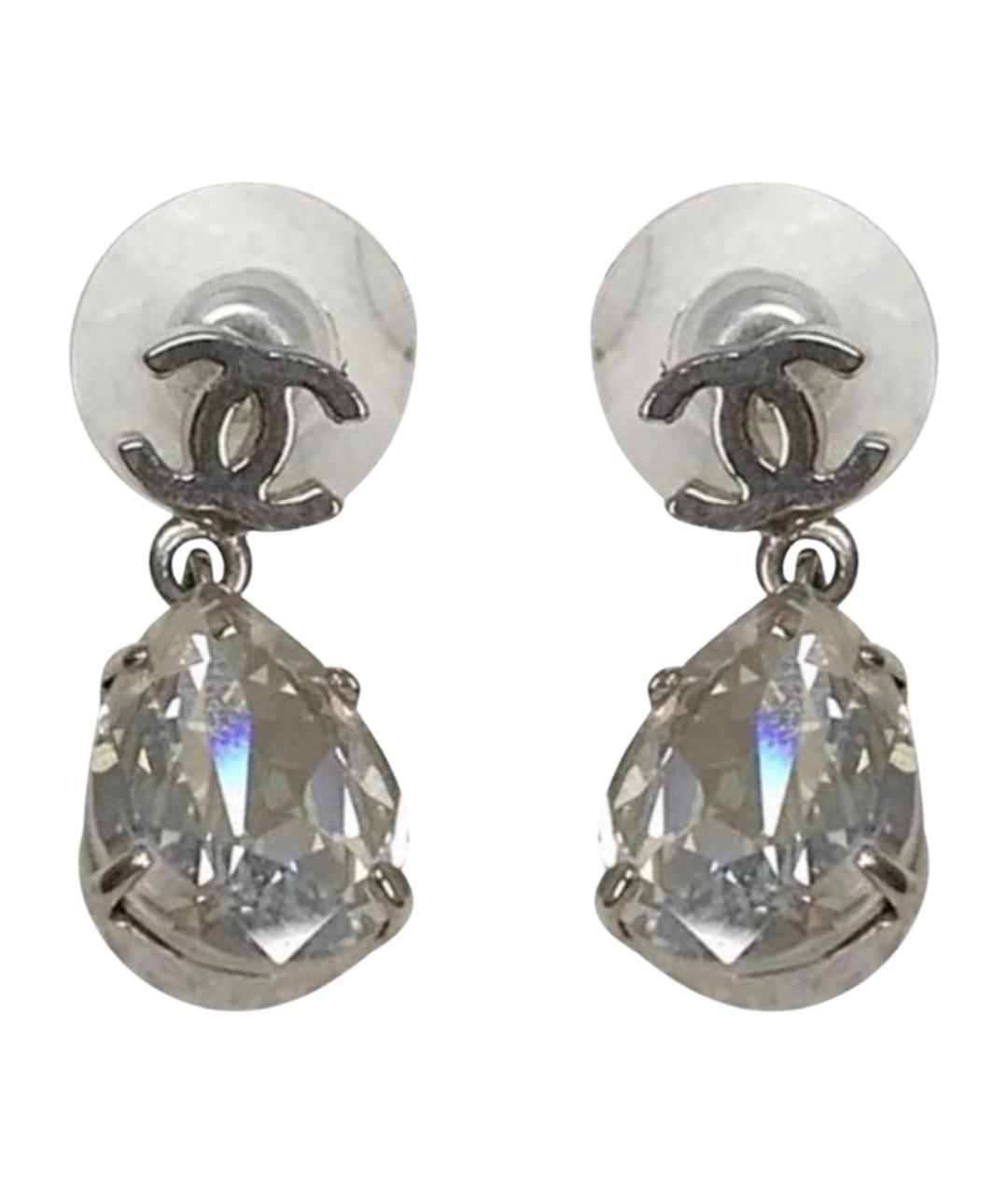 CHANEL Серебряные металлические серьги, фото 1