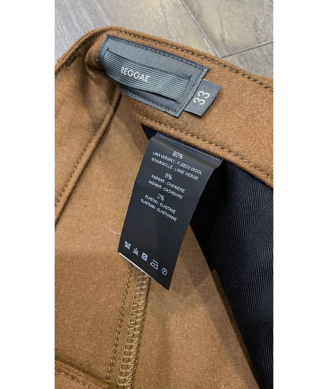 PT TORINO Коричневые шерстяные повседневные брюки, фото 7