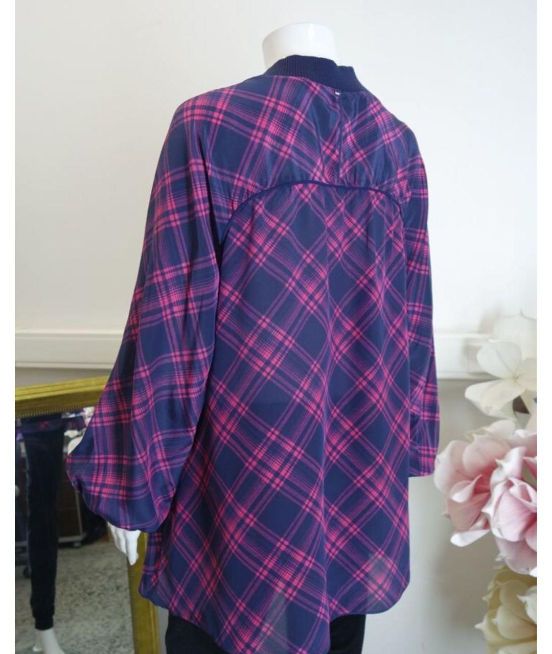 MAX MARA Фиолетовая шелковая блузы, фото 8