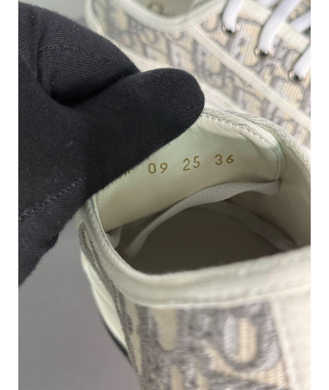 CHRISTIAN DIOR Серые текстильные кеды, фото 8