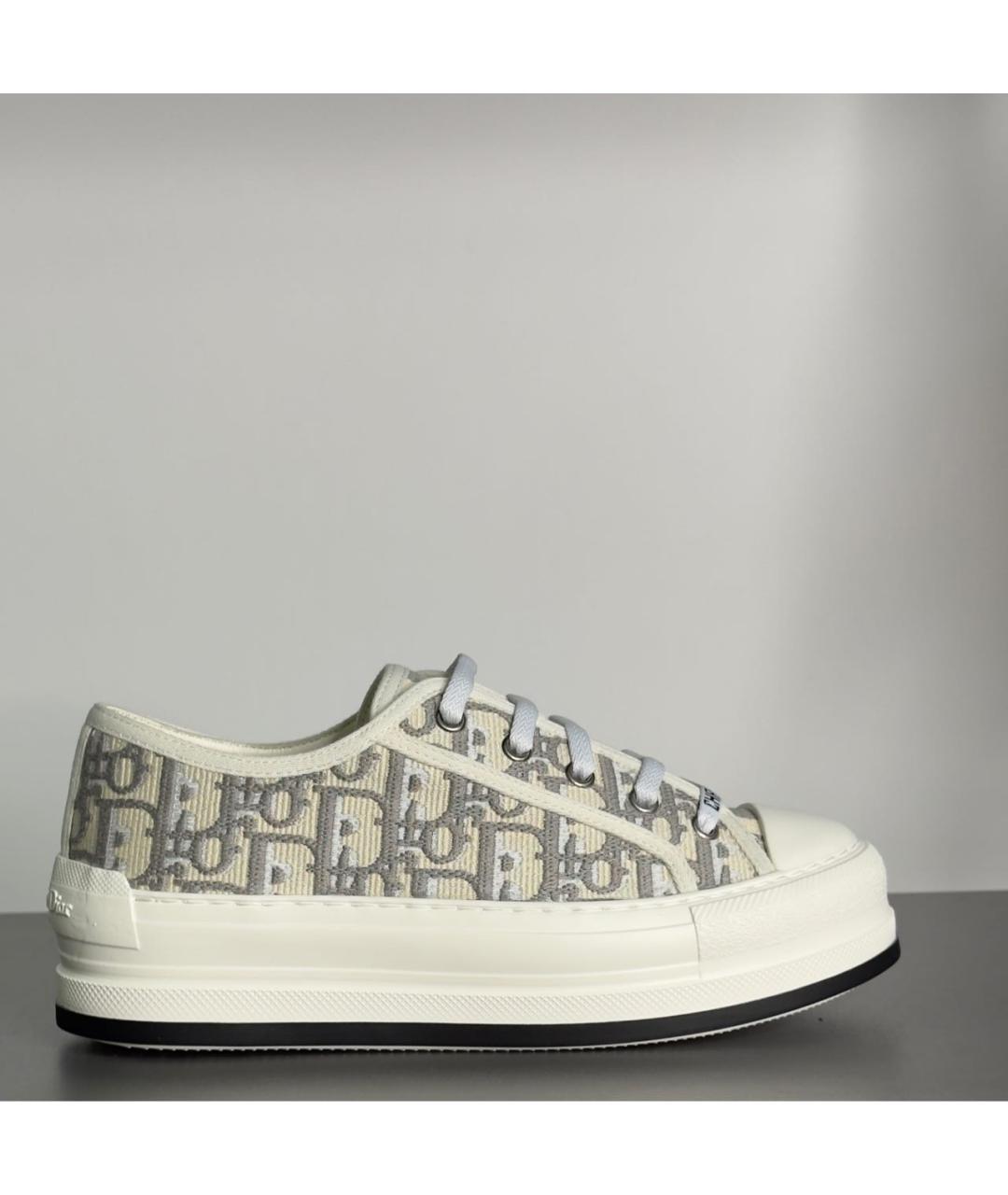 CHRISTIAN DIOR Серые текстильные кеды, фото 9