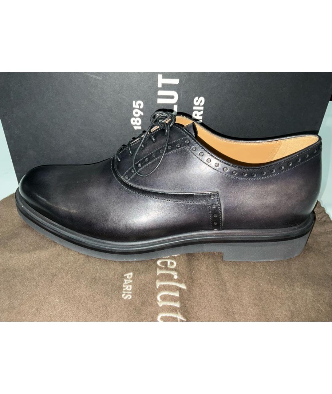 BERLUTI Черные кожаные туфли, фото 3