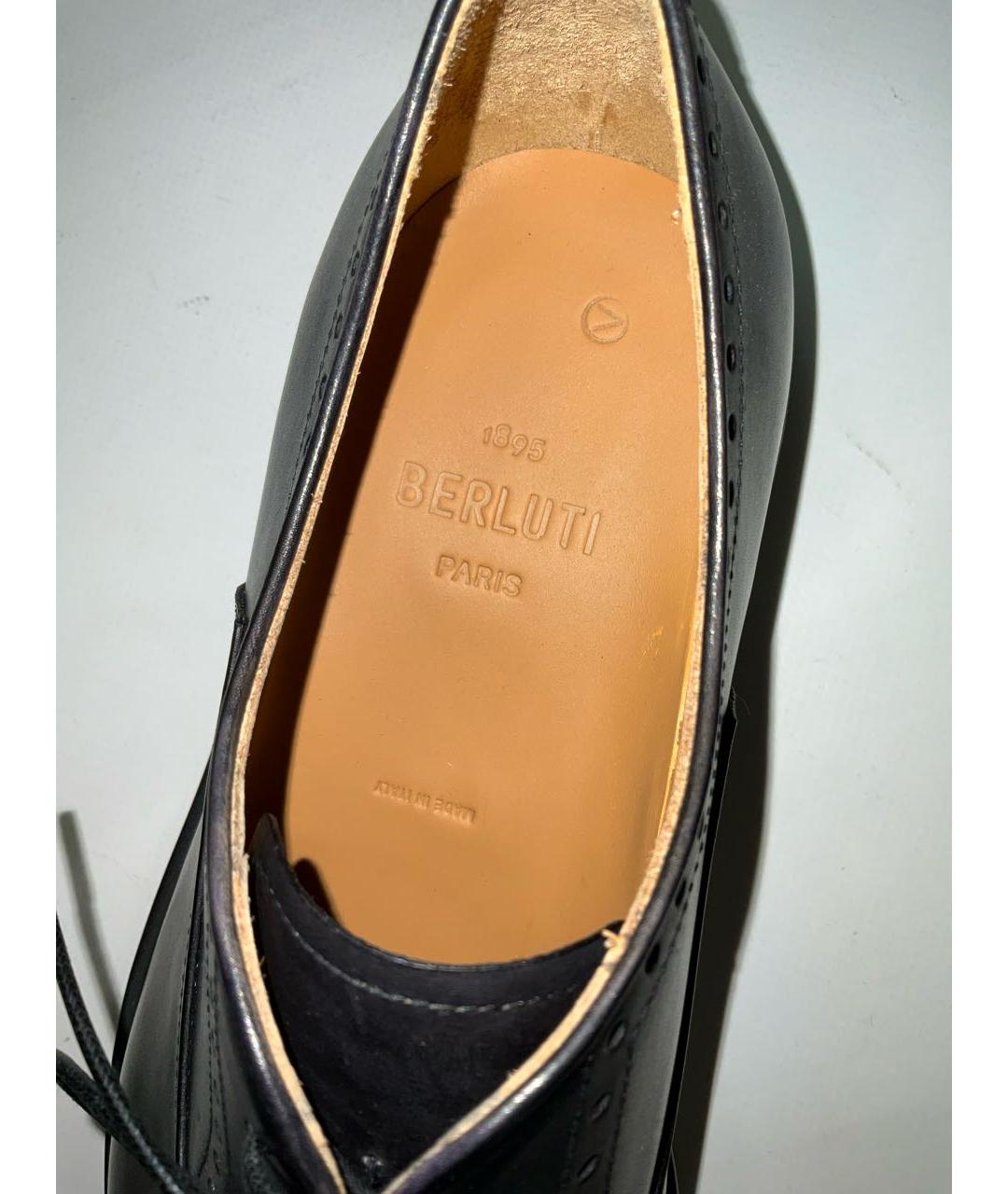 BERLUTI Черные кожаные туфли, фото 7