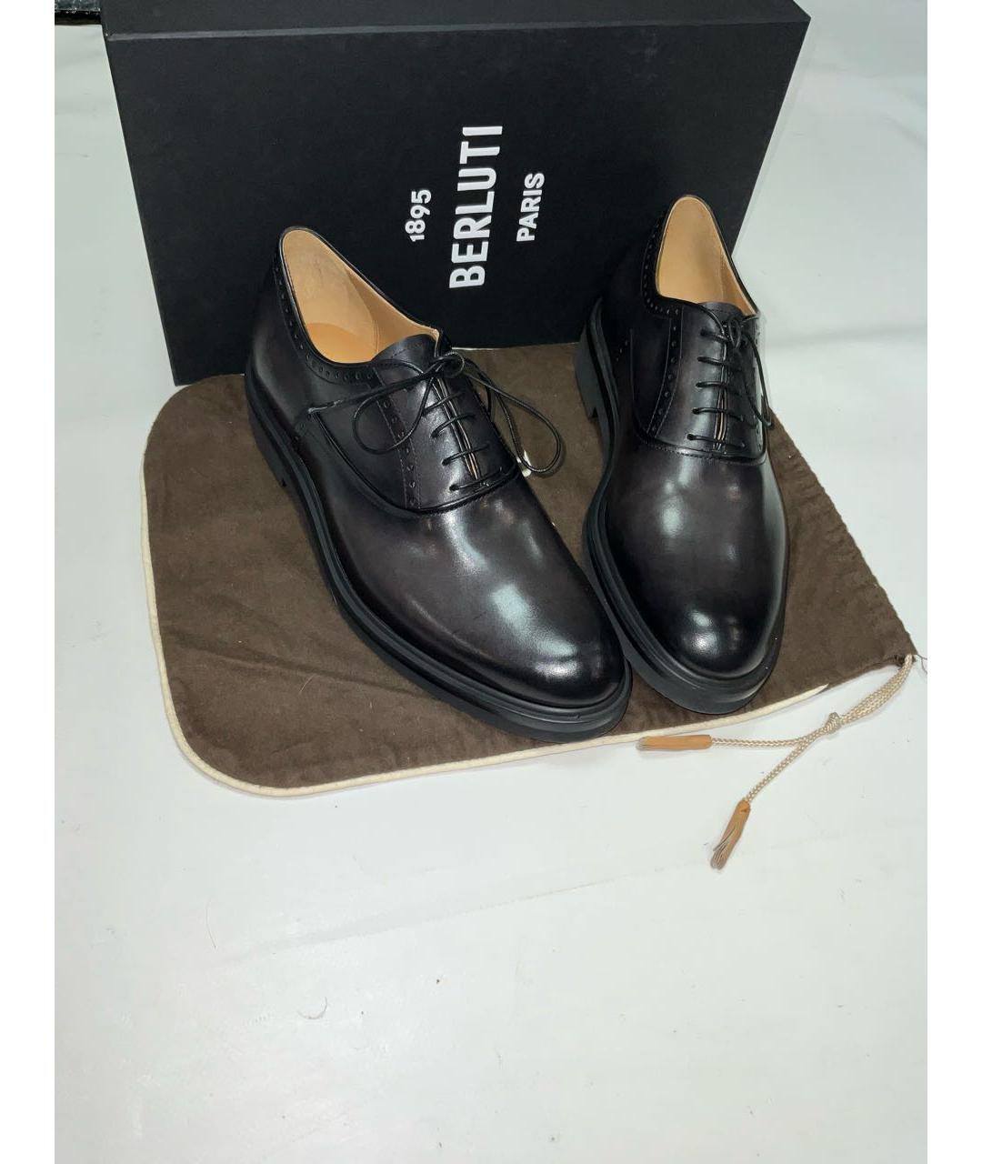 BERLUTI Черные кожаные туфли, фото 2