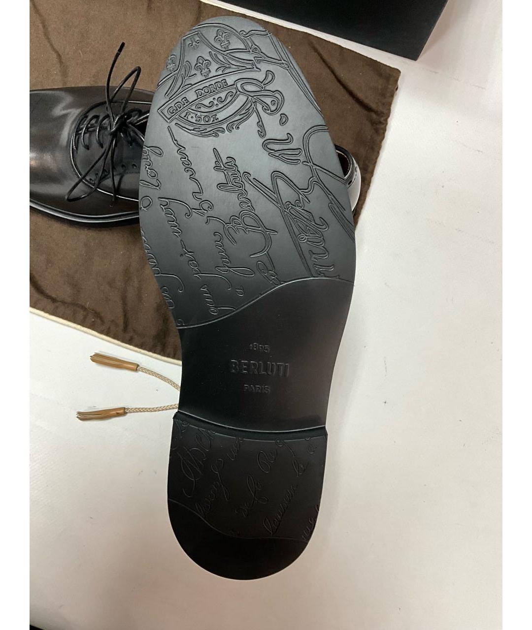 BERLUTI Черные кожаные туфли, фото 5