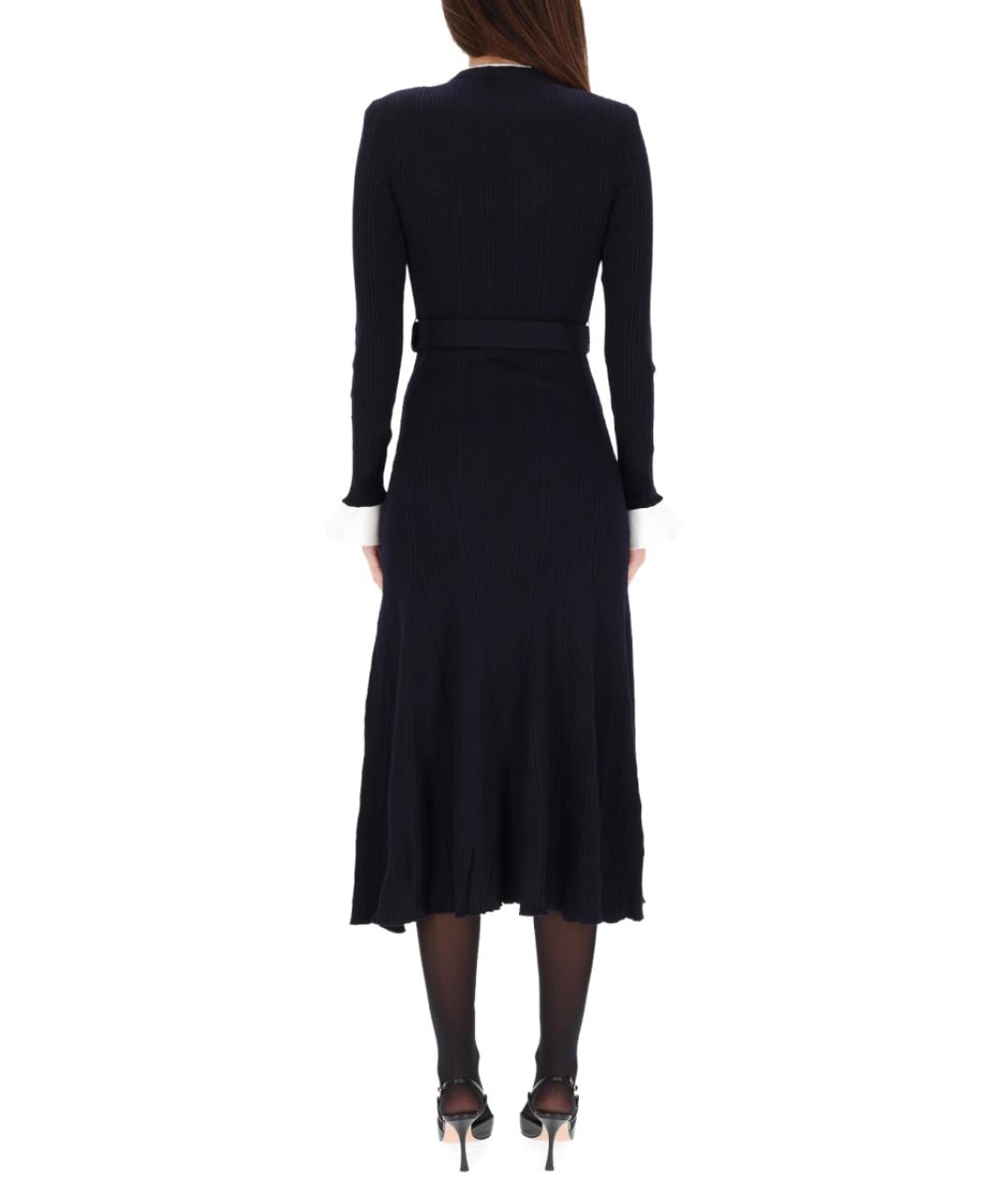 SELF-PORTRAIT Синее шерстяное платье, фото 3