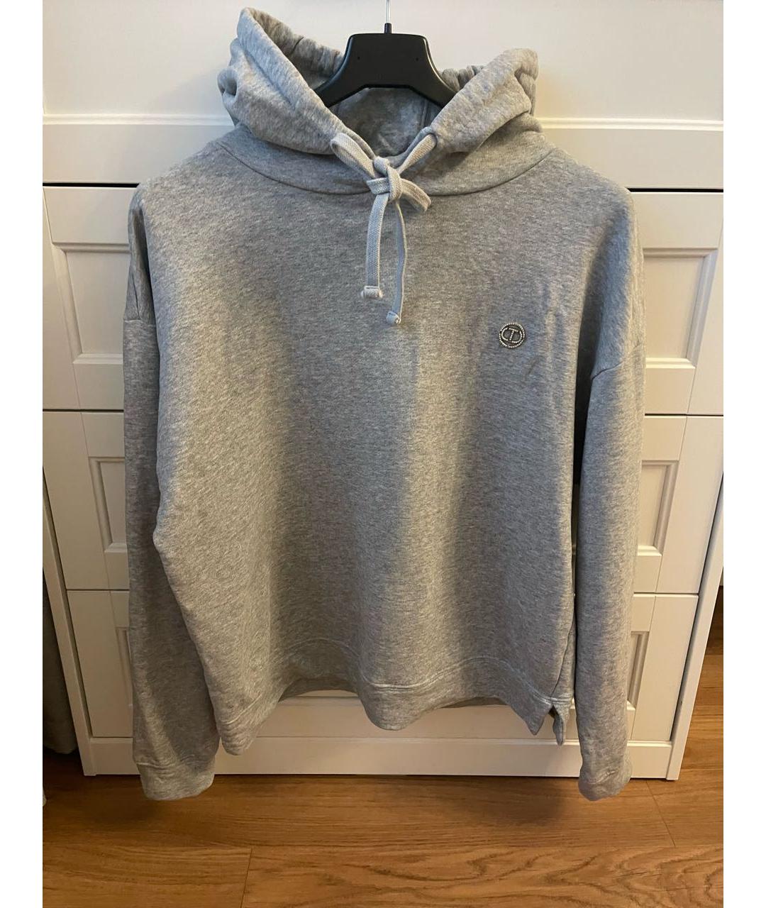 TWIN-SET Серый хлопковый костюм с брюками, фото 8