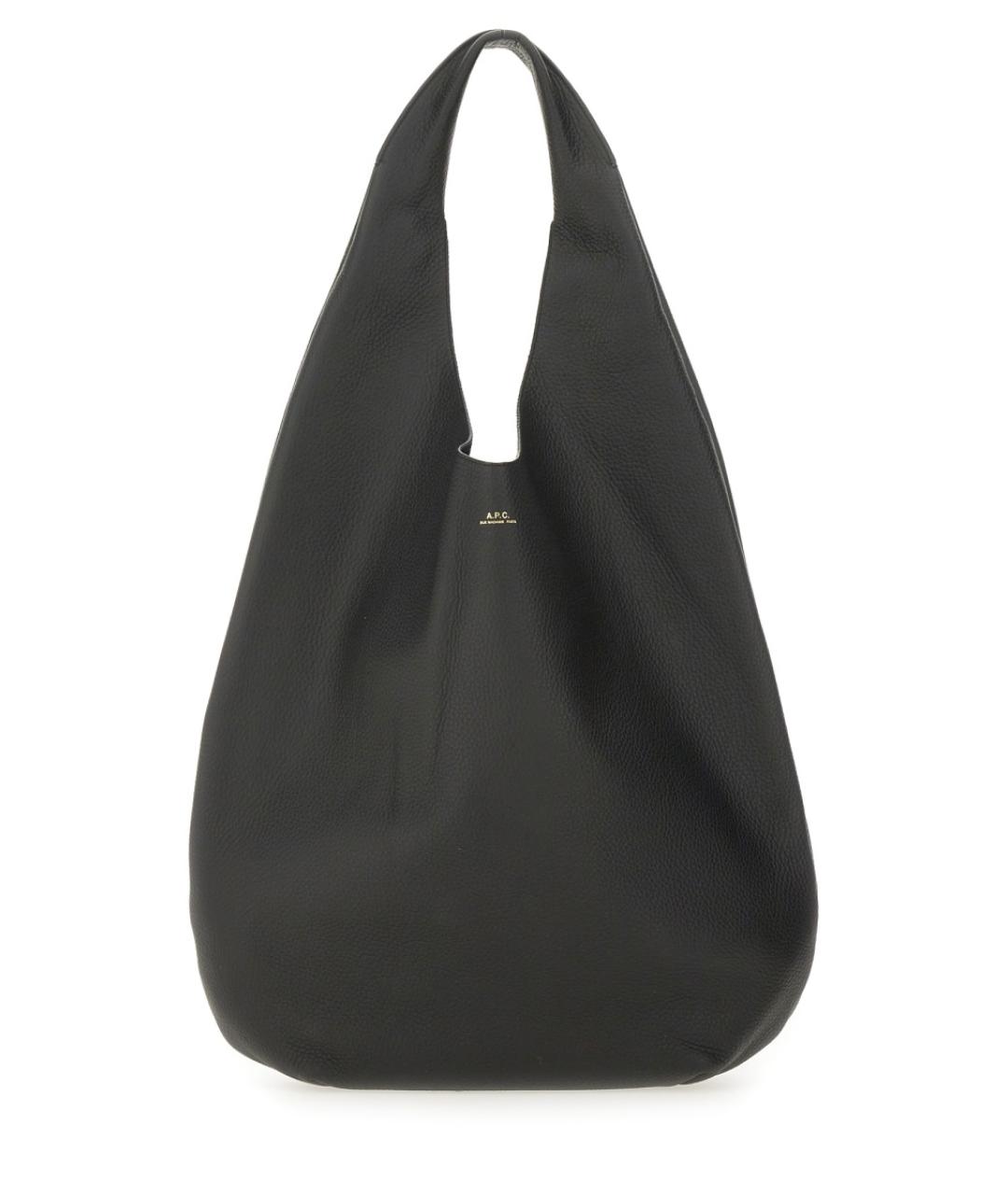 A.P.C. Черная кожаная сумка тоут, фото 1