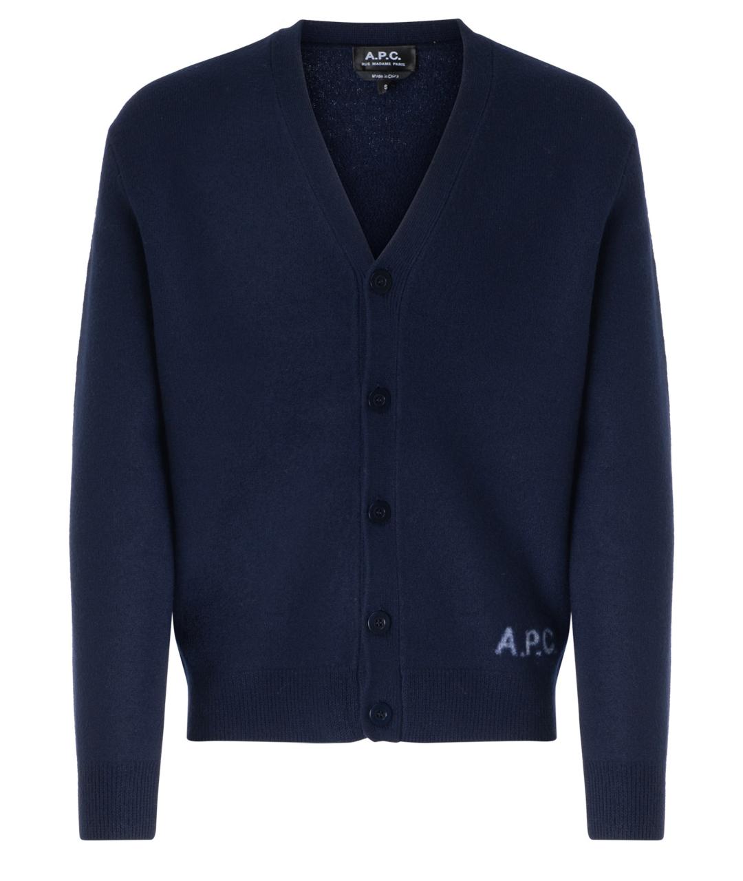 A.P.C. Синий шерстяной джемпер / свитер, фото 1