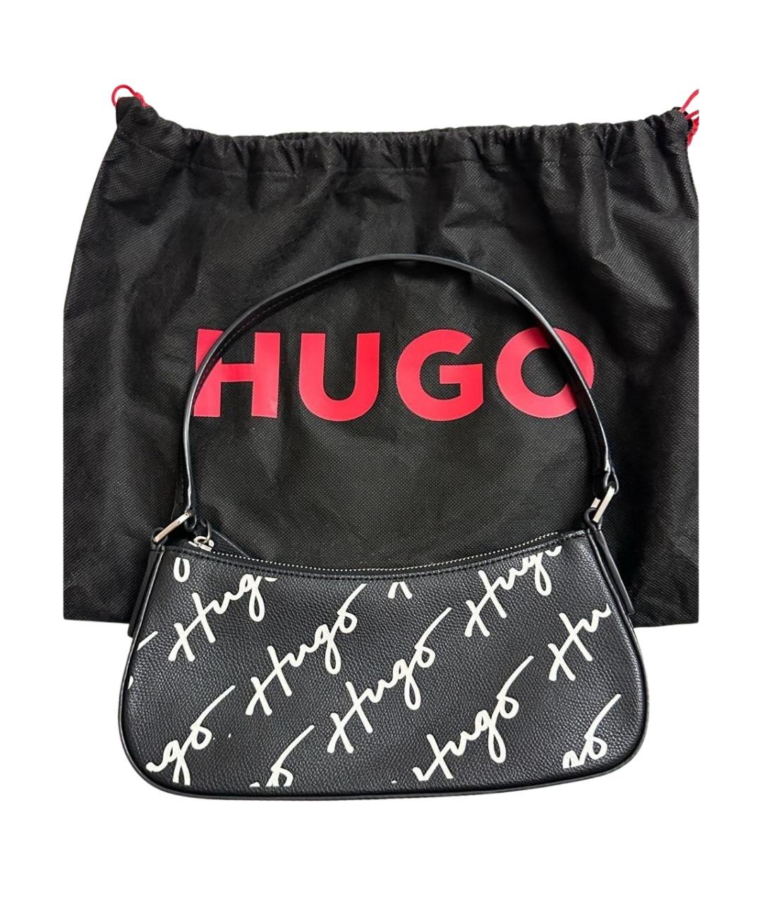 HUGO BOSS Черная сумка с короткими ручками из искусственной кожи, фото 7