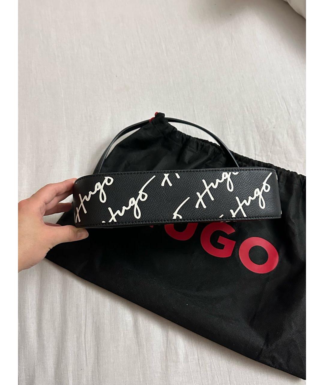 HUGO BOSS Черная сумка с короткими ручками из искусственной кожи, фото 5