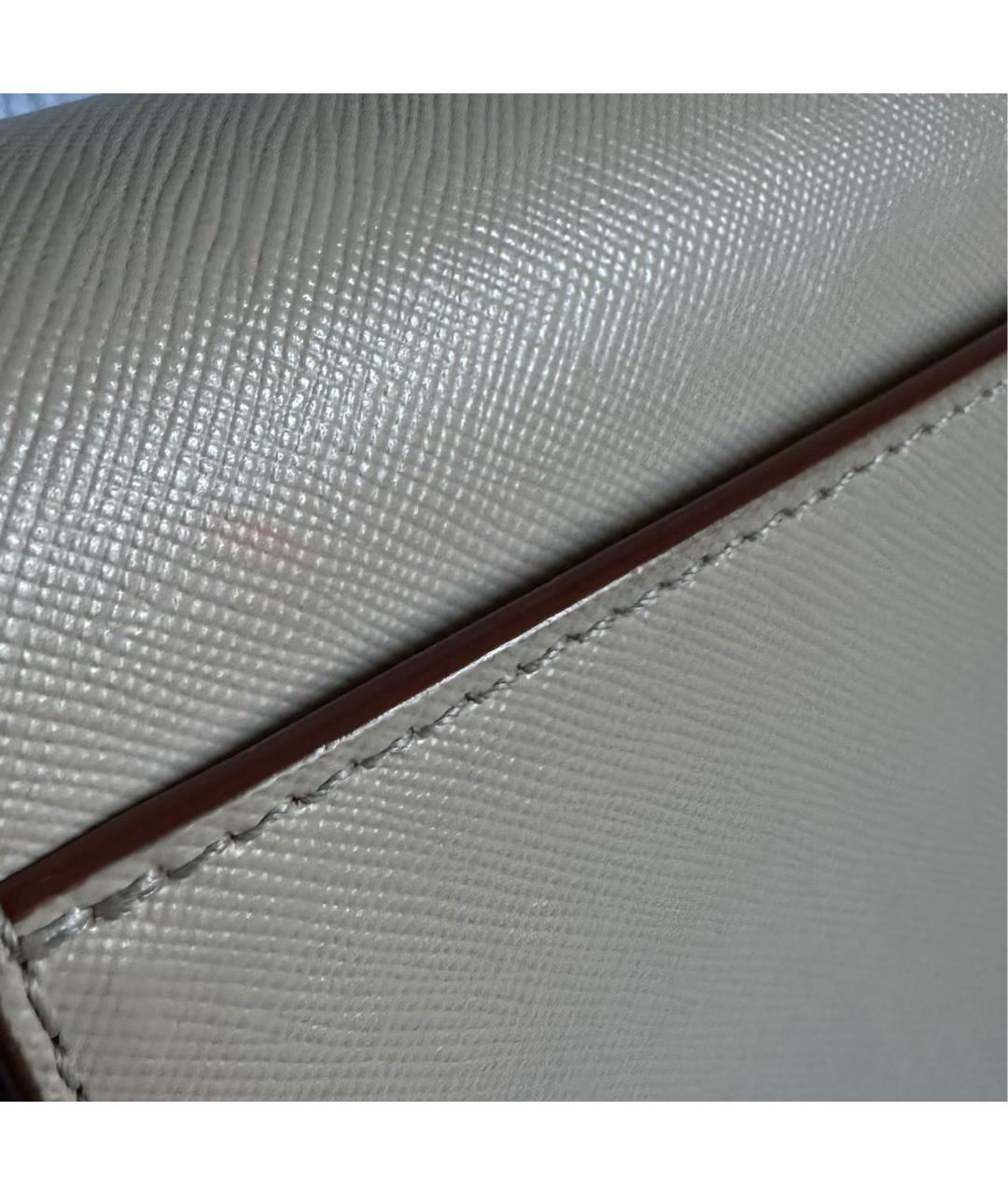 MARNI Бежевая кожаная сумка через плечо, фото 7