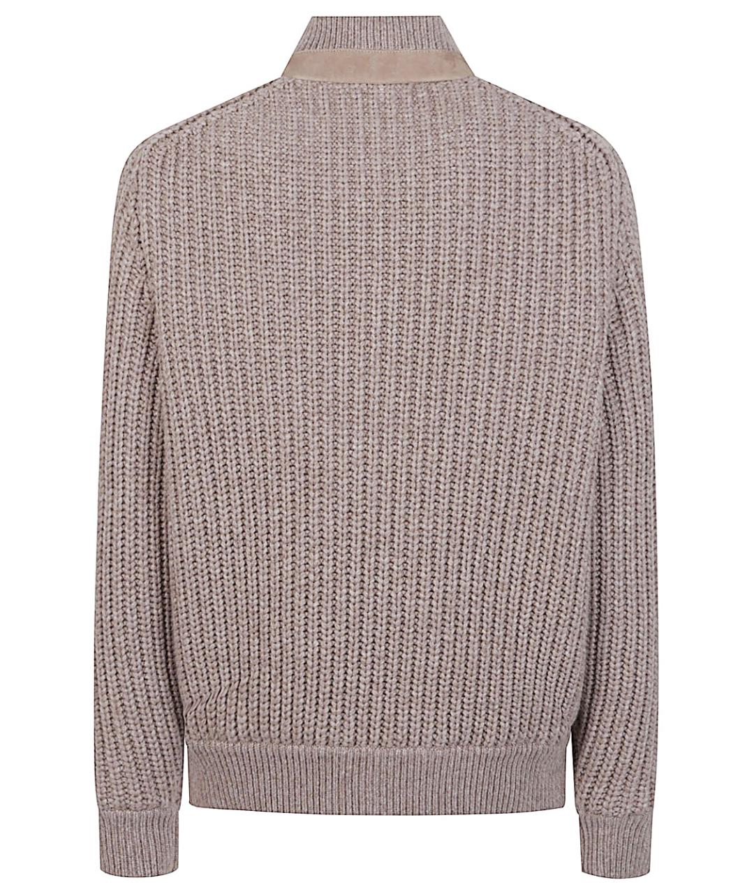 BRUNELLO CUCINELLI Бежевая замшевая куртка, фото 2