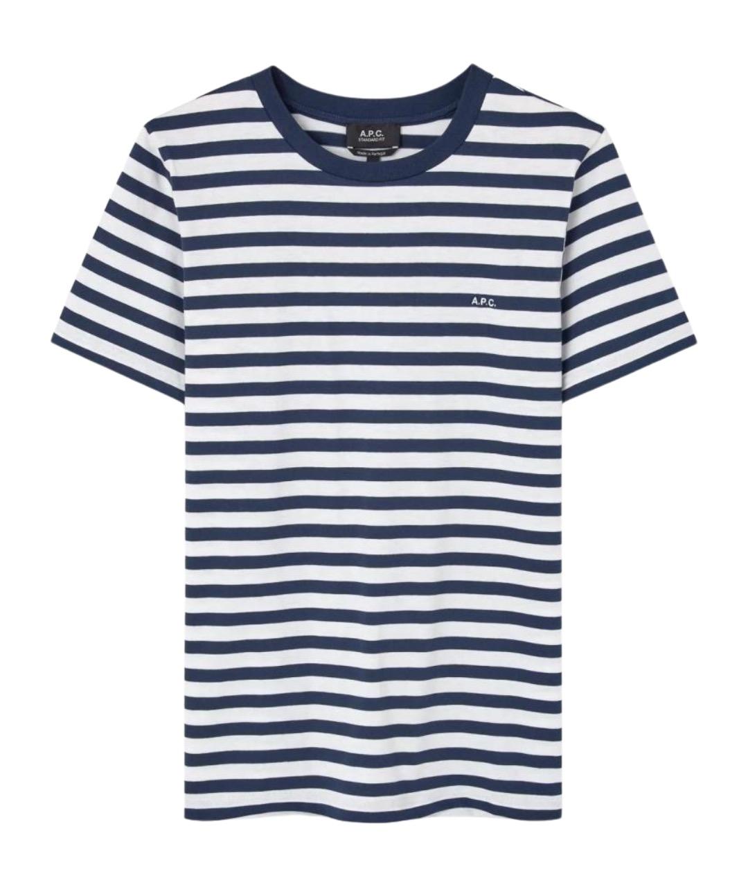 A.P.C. Синяя хлопковая футболка, фото 1