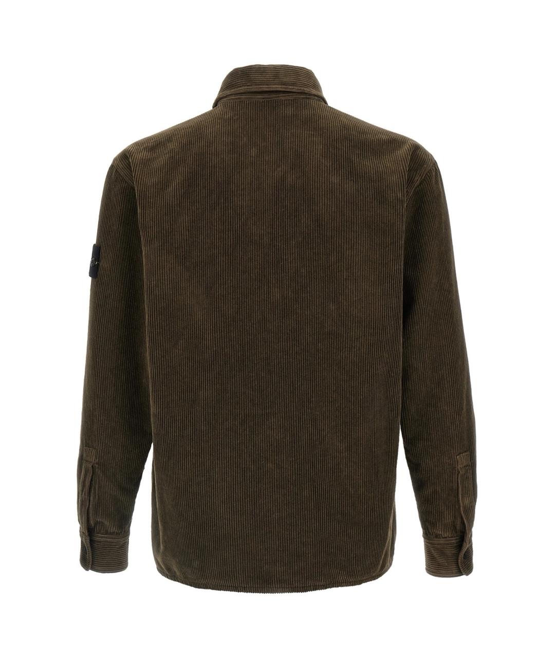 STONE ISLAND Зеленая хлопковая куртка, фото 2