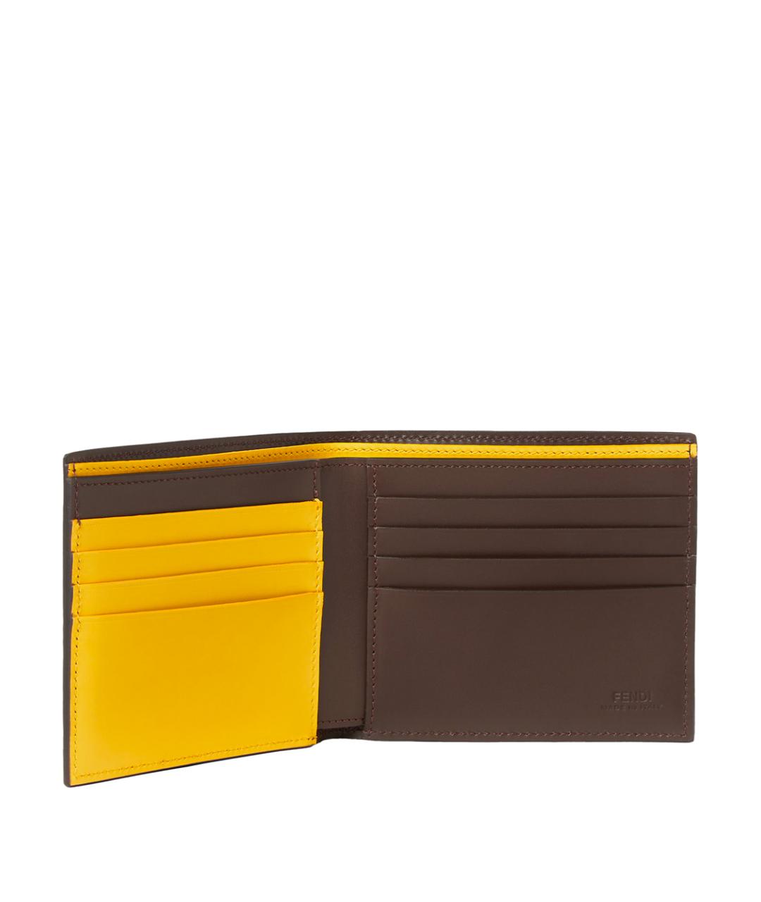 FENDI Коричневый кожаный кошелек, фото 3