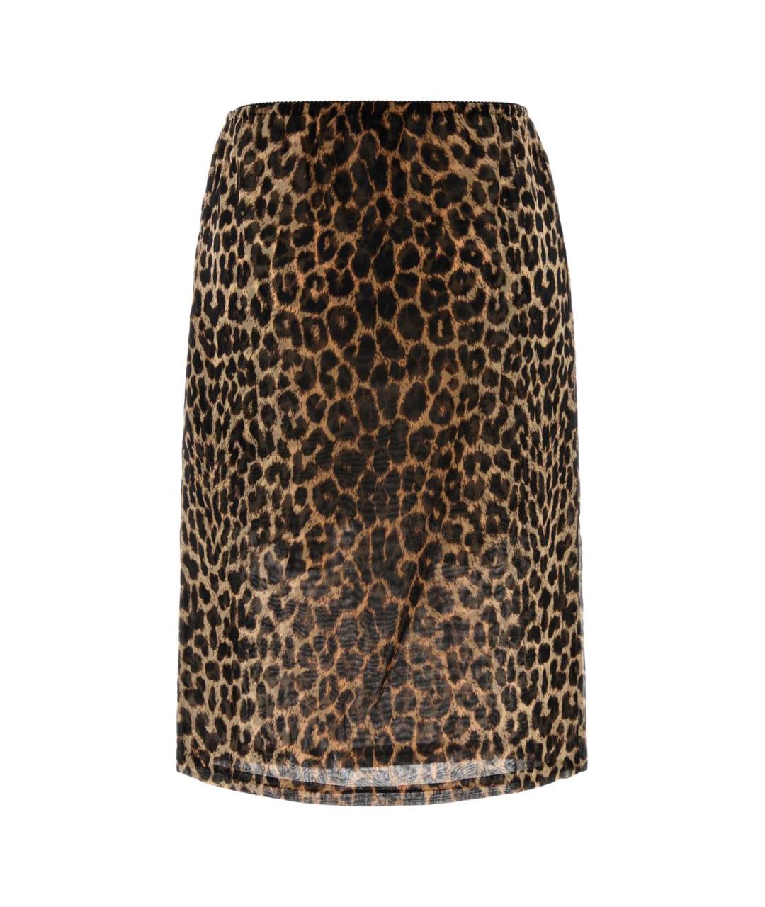 SAINT LAURENT Мульти шелковая юбка миди, фото 2