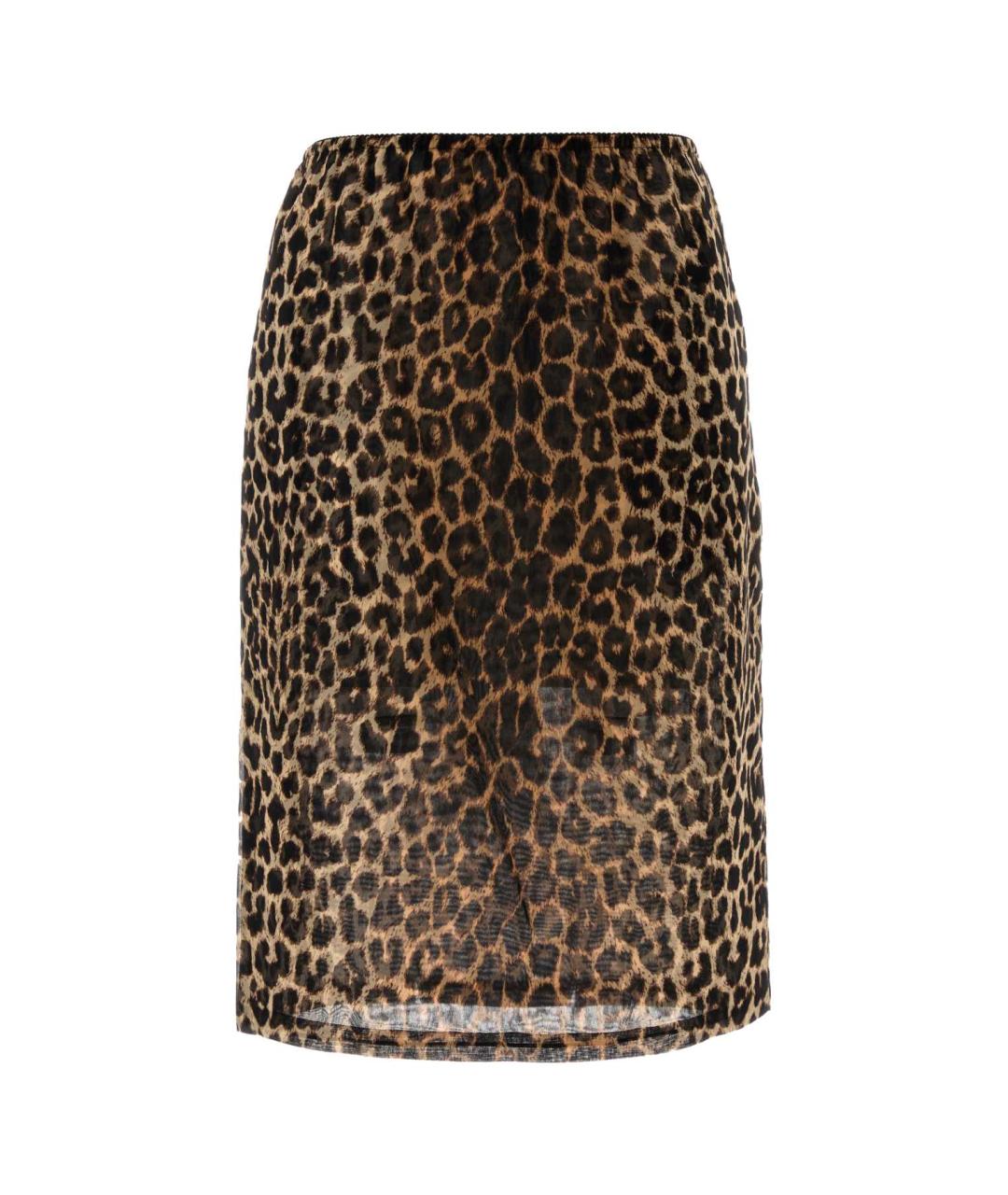 SAINT LAURENT Мульти шелковая юбка миди, фото 1