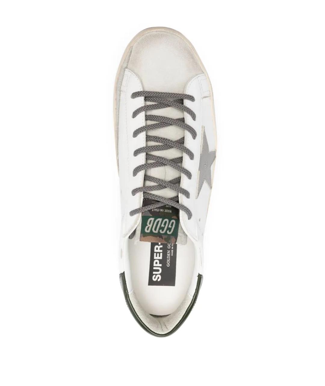 GOLDEN GOOSE DELUXE BRAND Белые кожаные низкие кроссовки / кеды, фото 3