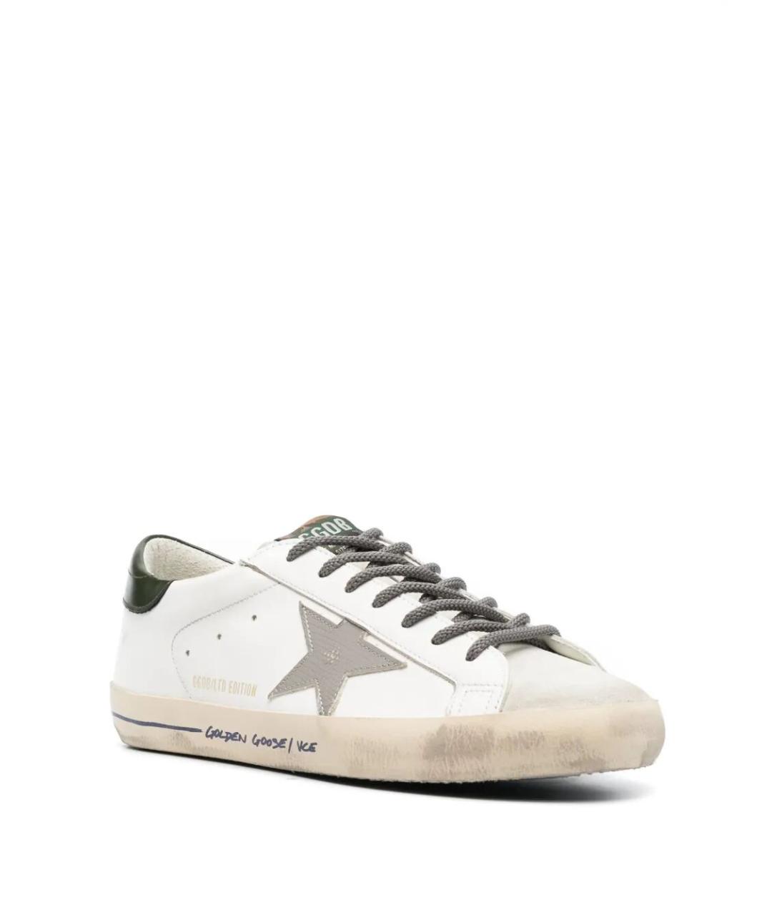 GOLDEN GOOSE DELUXE BRAND Белые кожаные низкие кроссовки / кеды, фото 4