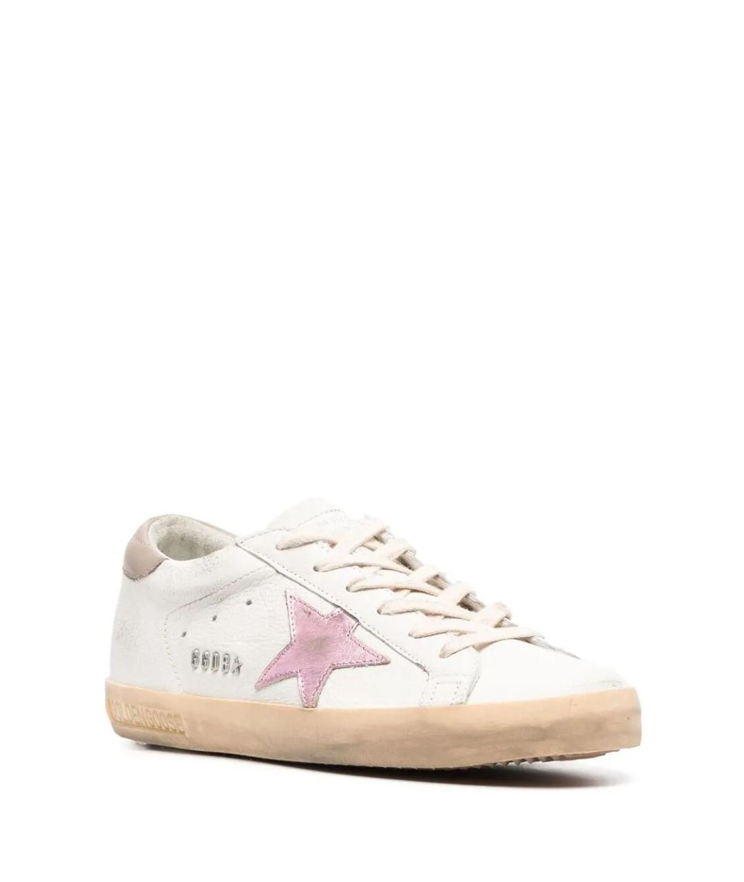 GOLDEN GOOSE DELUXE BRAND Белые кожаные кеды, фото 2