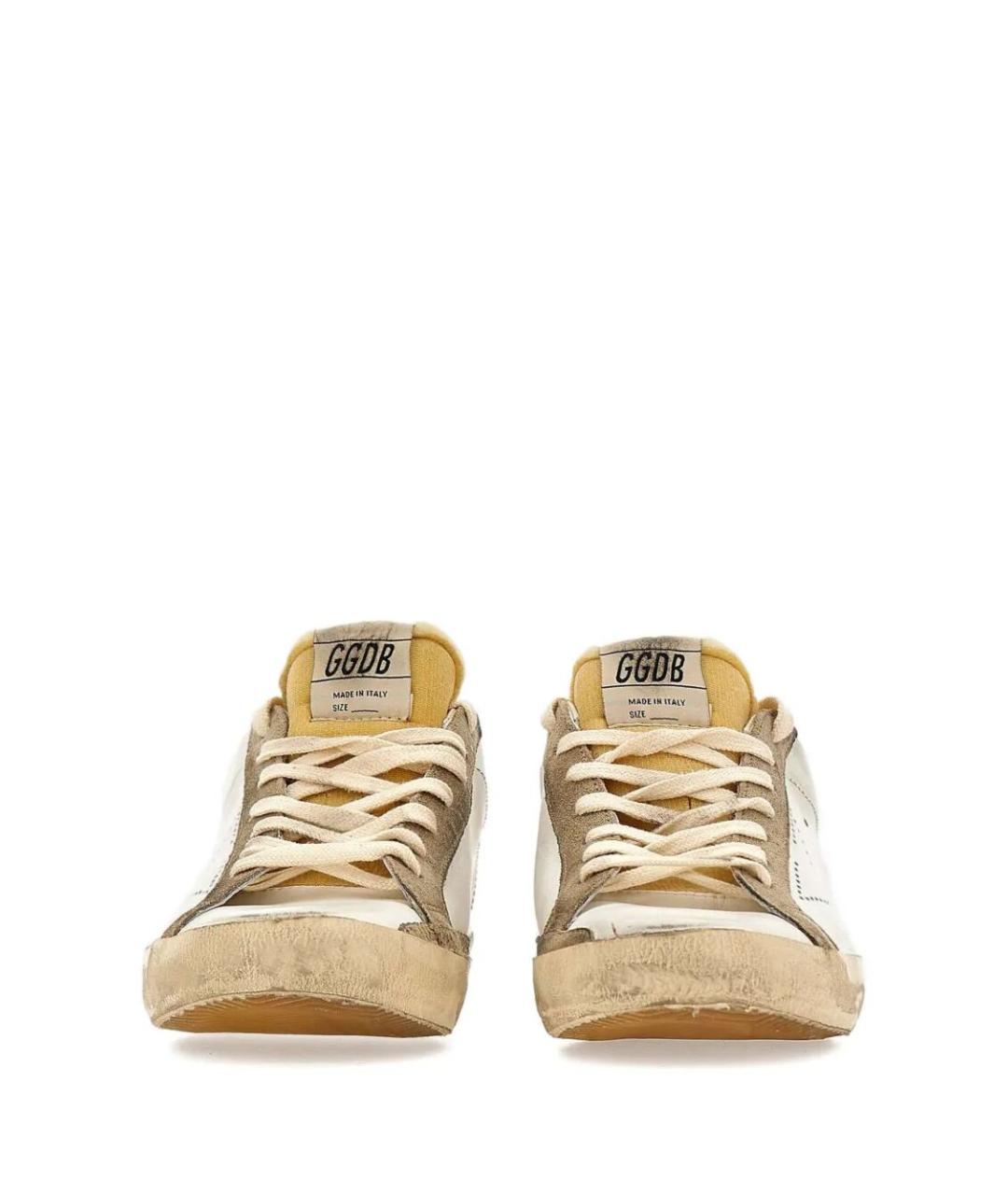 GOLDEN GOOSE DELUXE BRAND Белые кожаные низкие кроссовки / кеды, фото 4