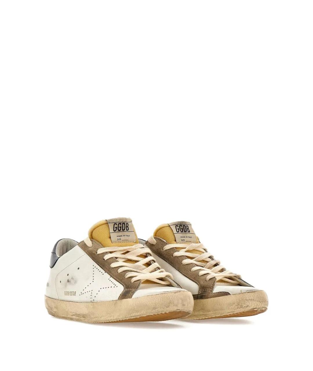 GOLDEN GOOSE DELUXE BRAND Белые кожаные низкие кроссовки / кеды, фото 3