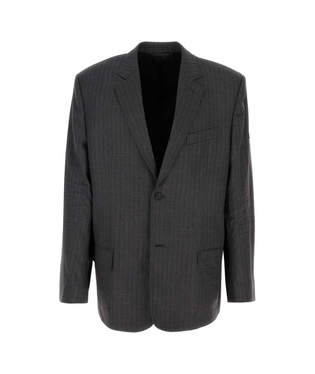 BALENCIAGA Серый шерстяной пиджак, фото 1