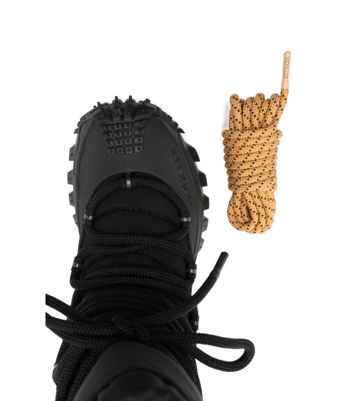 MONCLER Черные текстильные ботинки, фото 2