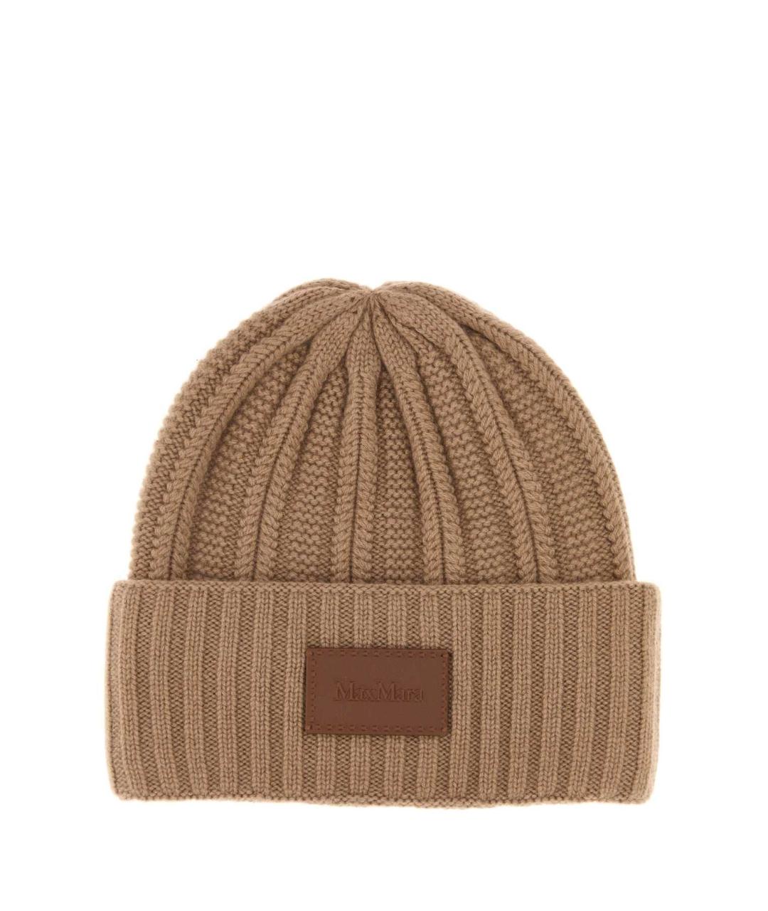 MAX MARA Бежевая кашемировая шапка, фото 1