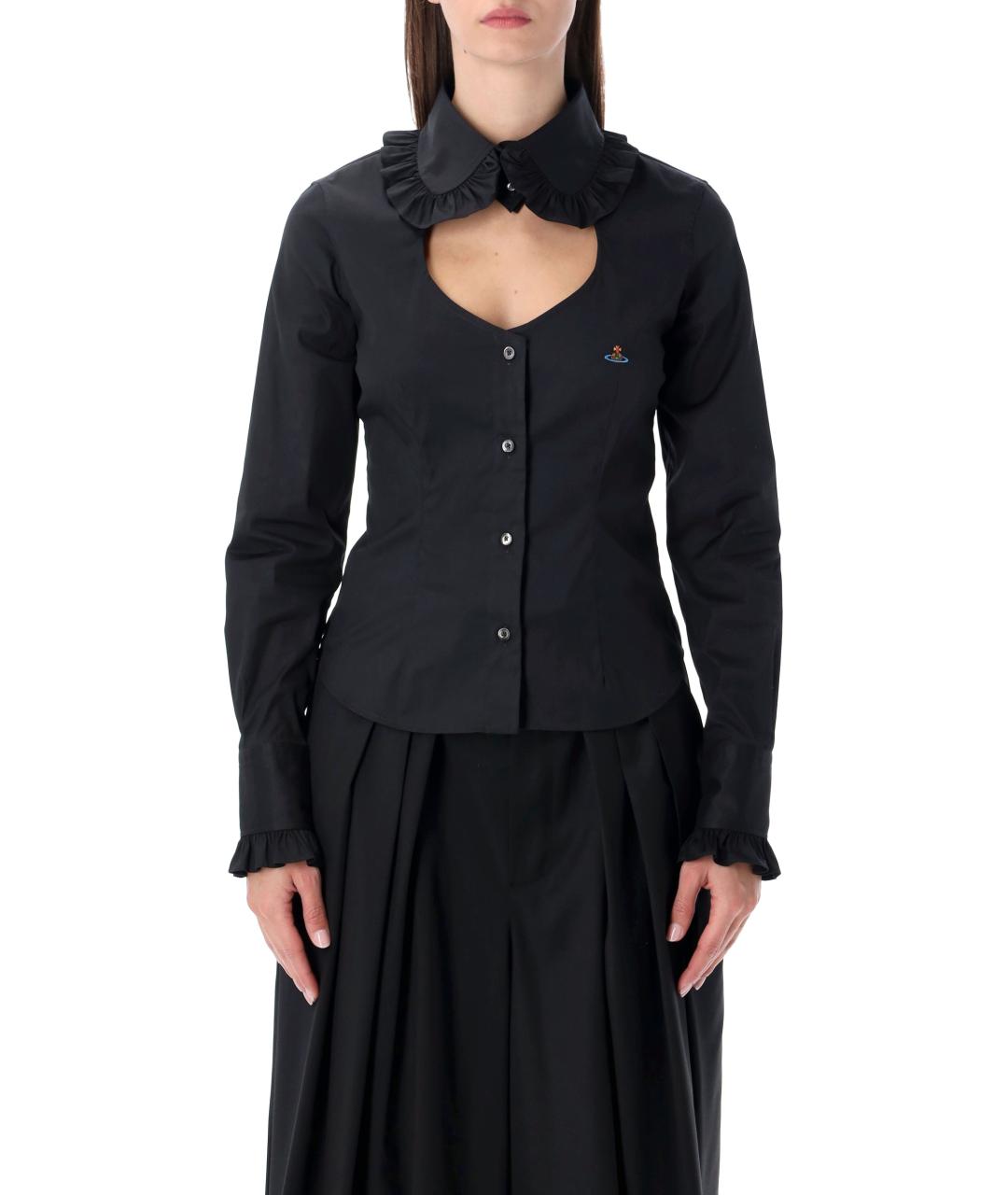 VIVIENNE WESTWOOD Черная хлопковая рубашка, фото 2
