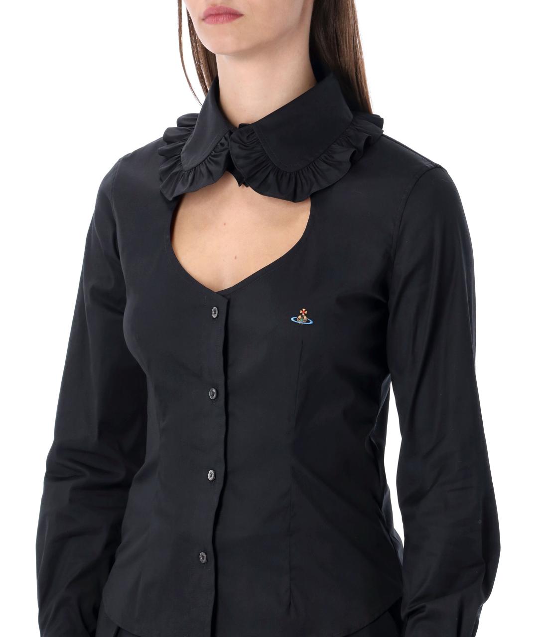 VIVIENNE WESTWOOD Черная хлопковая рубашка, фото 4