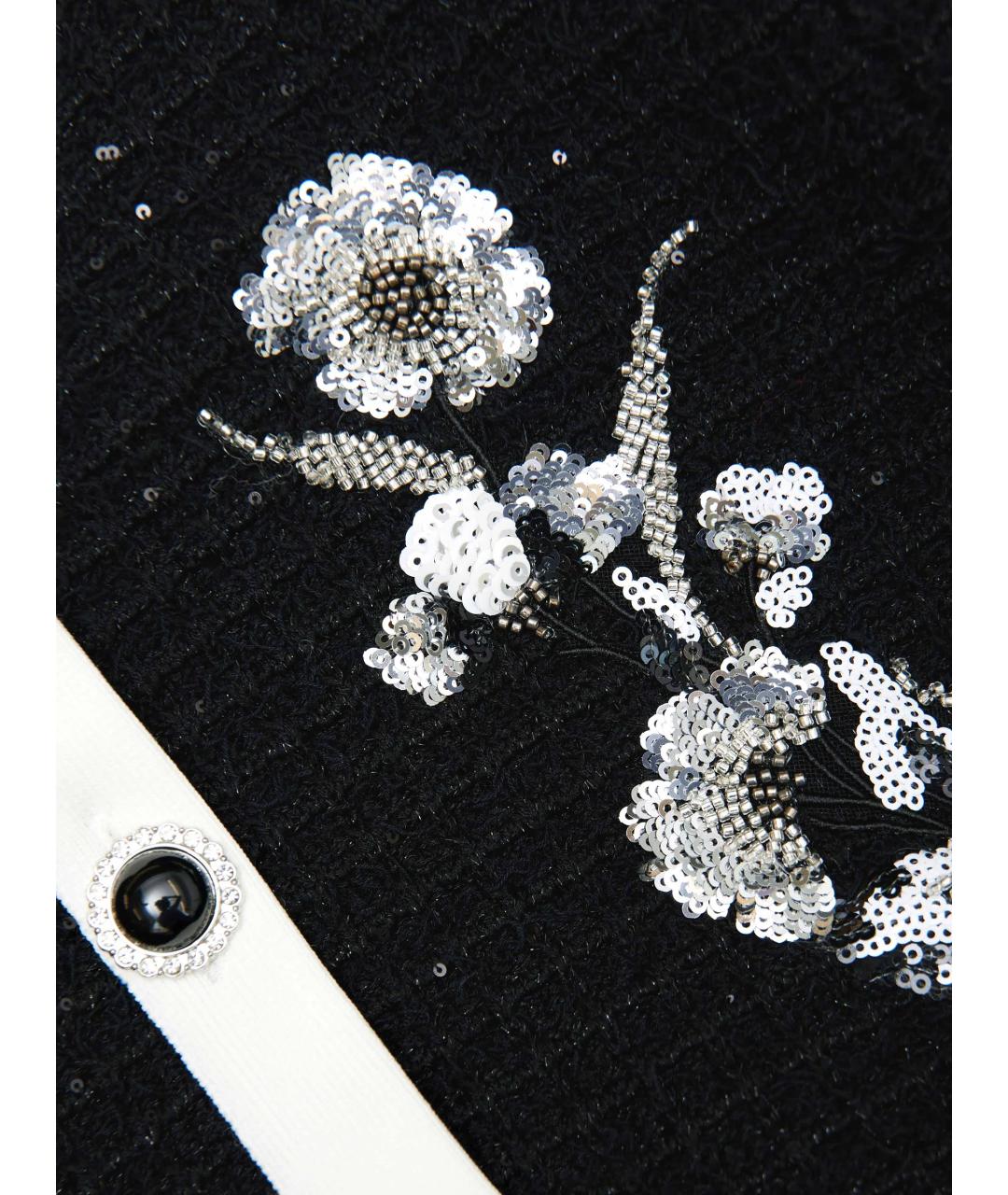 SELF-PORTRAIT Черное полиэстеровое повседневное платье, фото 6