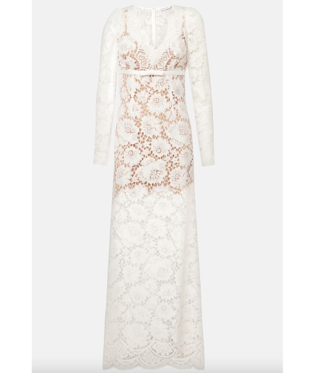 SELF-PORTRAIT Белое полиамидовое повседневное платье, фото 7