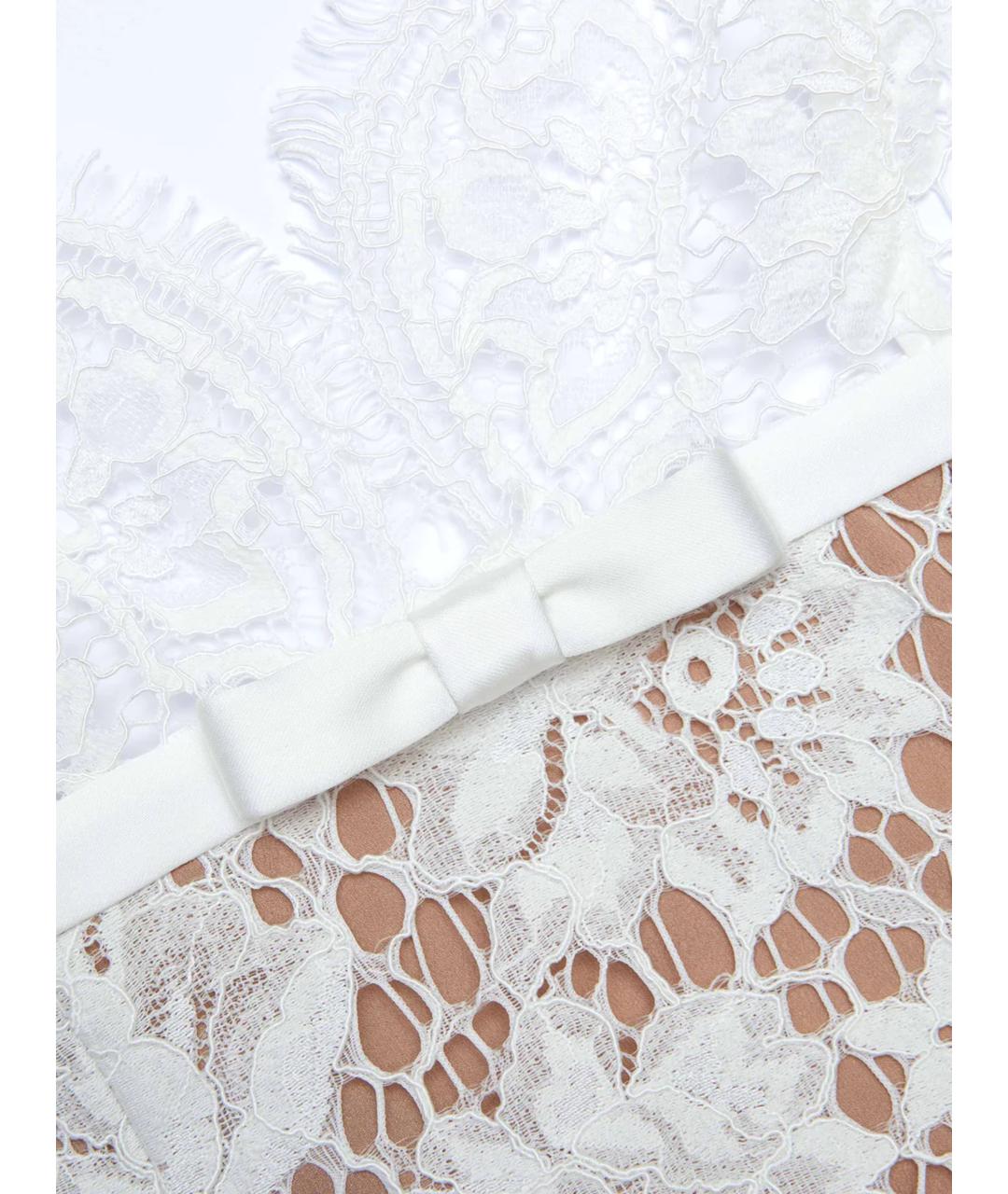 SELF-PORTRAIT Белое полиамидовое повседневное платье, фото 6