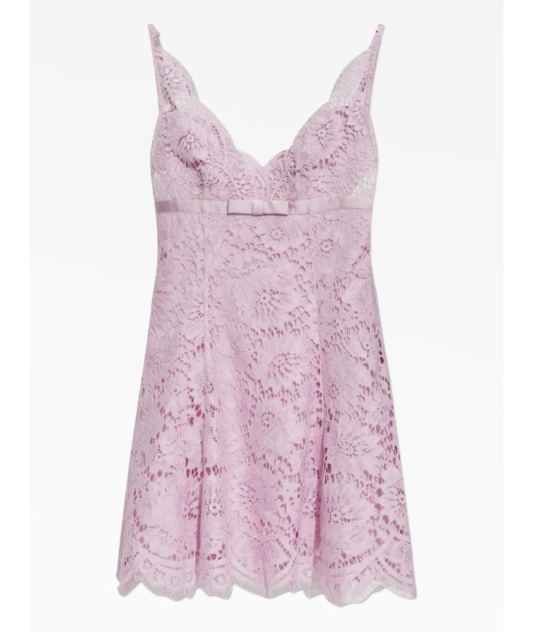 SELF-PORTRAIT Розовое полиамидовое повседневное платье, фото 5