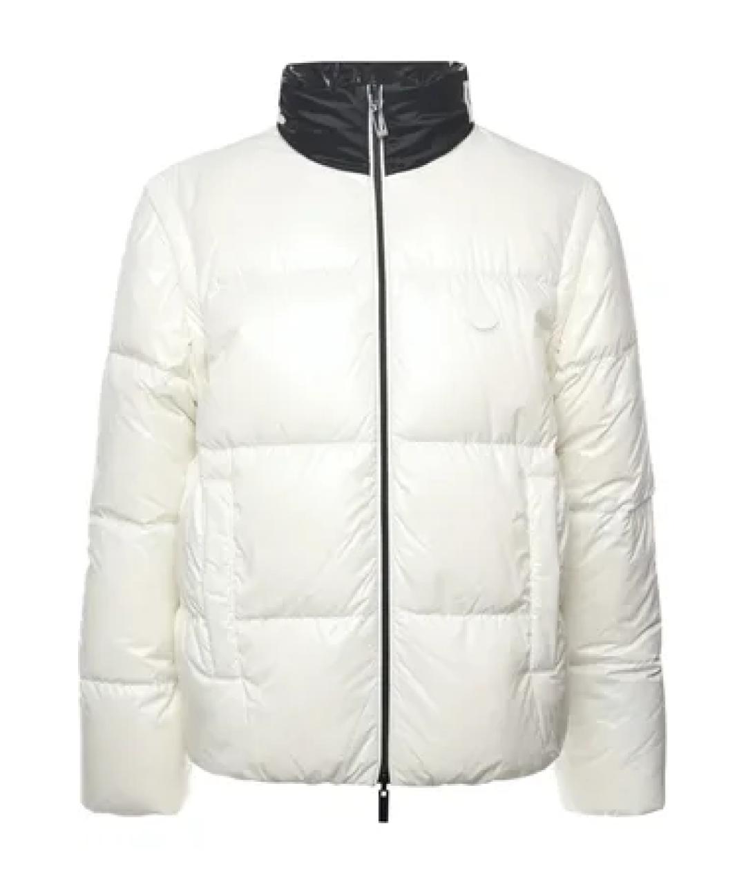 MONCLER Белый полиэстеровый пуховик, фото 1