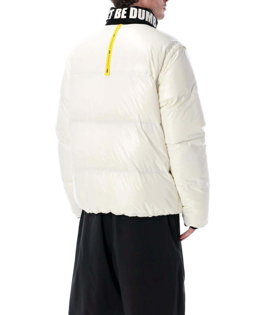 MONCLER Белый полиэстеровый пуховик, фото 3