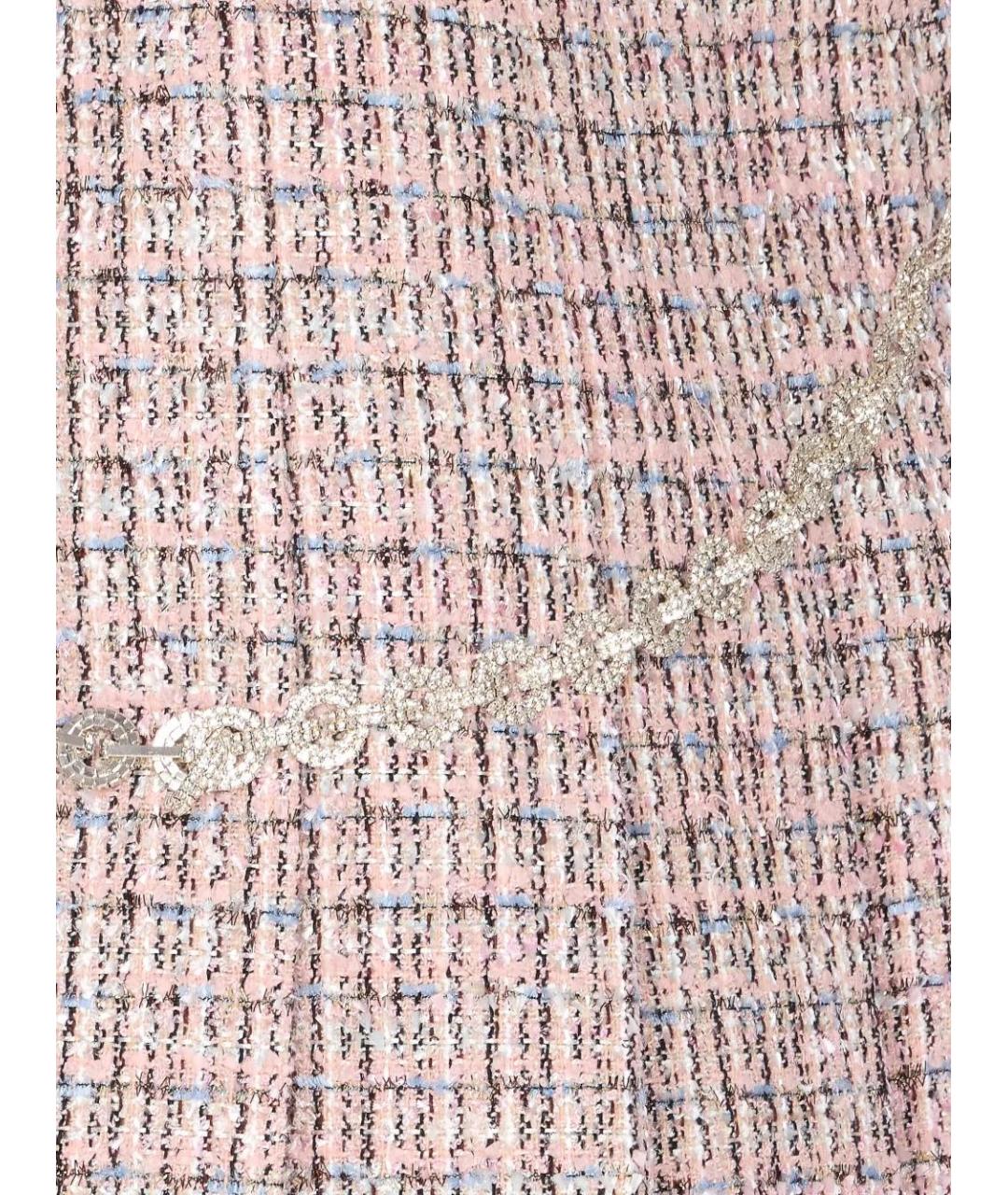 SELF-PORTRAIT Розовая полиэстеровая юбка мини, фото 3